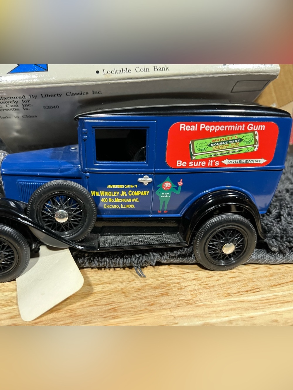 Wrigley's Doublemint Blue Vintage-Style Toy Delivery Van - Kids Toy
